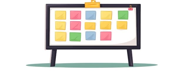 A Kanban board showing cards categorized as Bug, Feature Request, Question, and prioritized P0-P3