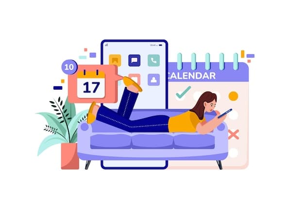 A calendar view showing flexible blocks of time for different tasks, with some blocks overlapping or being marked as flexible.