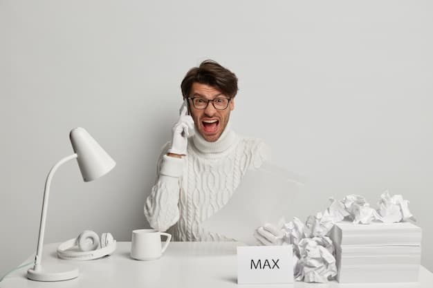 A cluttered desk with a long to-do list and a stressed-looking person