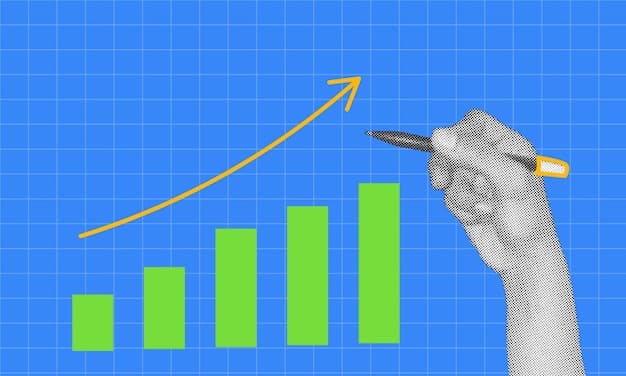A graph showing a small but steady increase in user signups