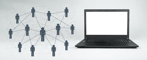 A graphic showing a user interacting with a product on a laptop, with an emphasis on authentic connection.