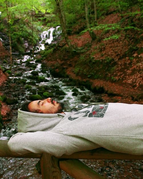 A person enjoying nature, away from their devices
