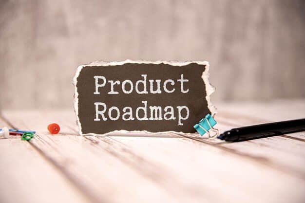 A person looking confidently at a product roadmap, with a clear path forward