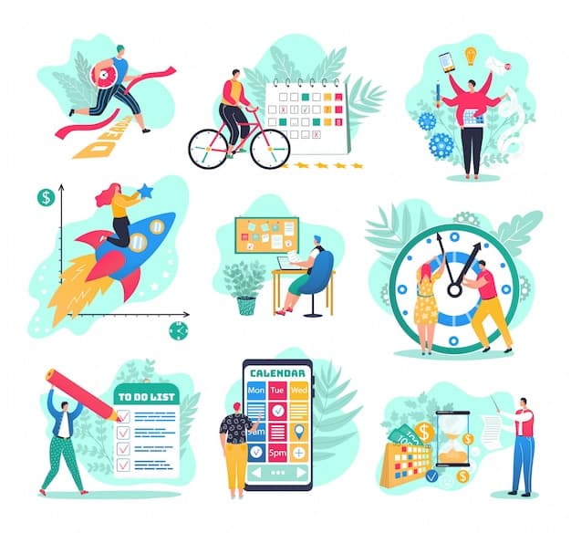 A visual representation of a weekly sprint plan, showing tasks allocated to days.